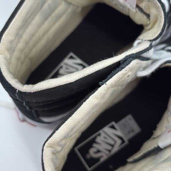 Vans Black and White High-Top Lace Up Sneakers Size 7 / Womens 8.5 - Picture 7 of 16